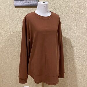 Classic Brown Long Sleeve Women's Top